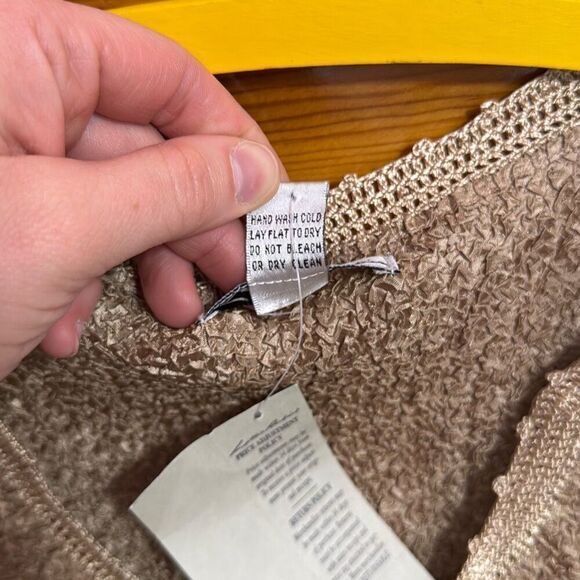 Lillie Rubin San Tan Krinkle Top Blouse Women’s Extra Large - Picture 3 of 5